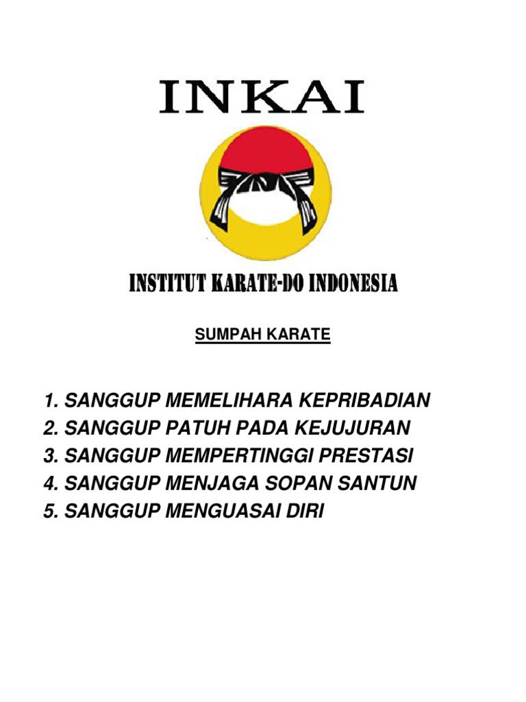 Sumpah dan Mars Karate Inkai | PDF | Memasak, Makanan, & Anggur