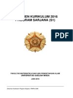 Kurikulum Si 2016 Fmipa Ugm