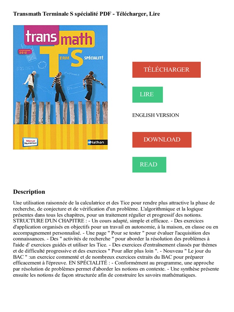 Transmath 4eme 2016 Correction Exercice Gratuit 2091726648 | PDF | Enseignement des mathématiques | Science