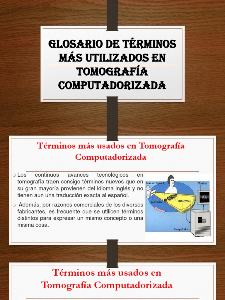 Glosario de Términos en Tomografía | PDF | Resolución de pantalla | Rayo X