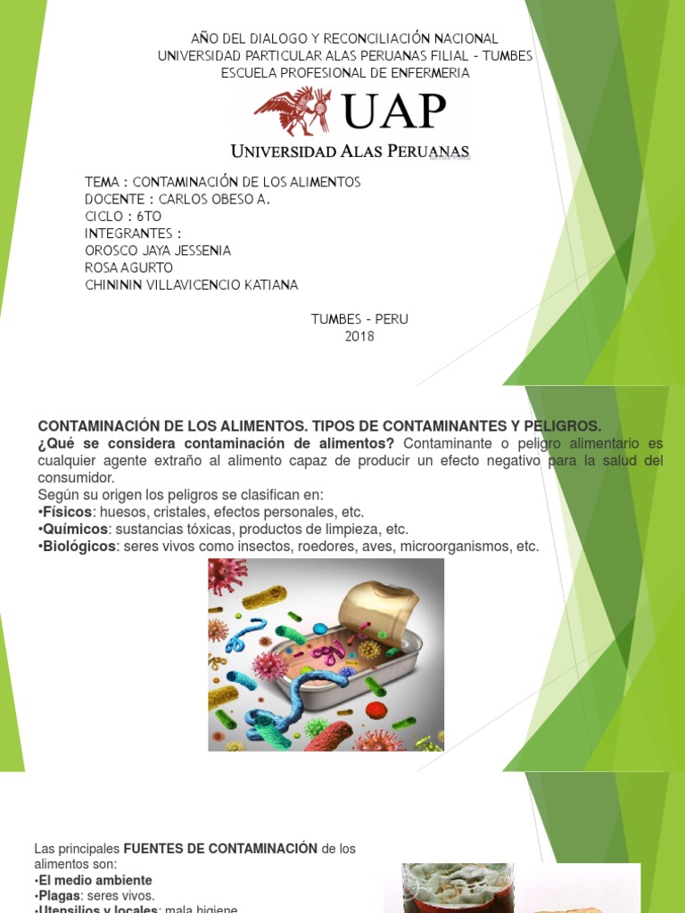 Contaminacion de Alimentos | PDF | Alimentos | Contaminación