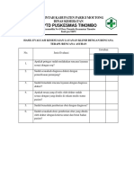 Bukti Hasil Evaluasi Kesesuaian Layanan Klinis Dengan Rencana Terapi Rencana