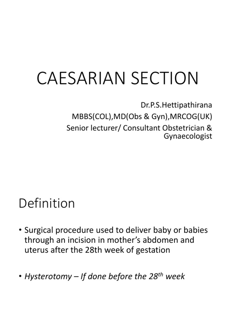 19 - LSCS | PDF | Caesarean Section | Uterus