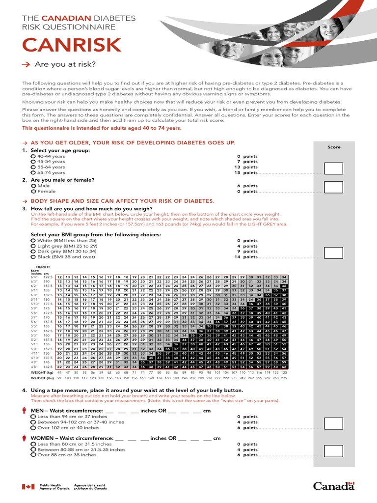 CANRISK Questionnaire | PDF | Prediabetes | Diabetes