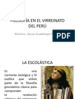 Filosofía en El Virreinato Del Perú