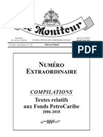 Compilations Textes Relatifs Aux Fonds Petrocaribe Moniteur, Haiti