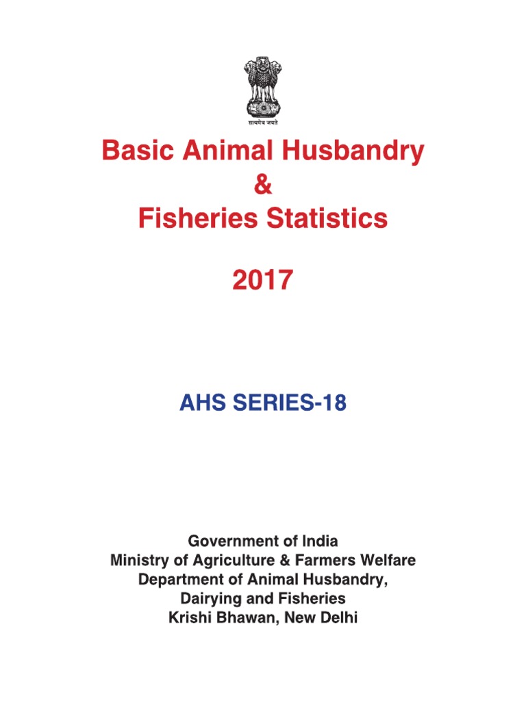 Basic Animal Husbandry and Fisheries Statistics 2017 (English Version ...