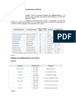 Espectro de Radiofrecuencia en El Perú