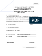F.titeS 003 Form. Nombre de Proyecto de Tesis, Formalización de Participantes