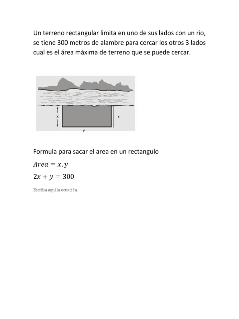 Área máxima de terreno rectangular | PDF