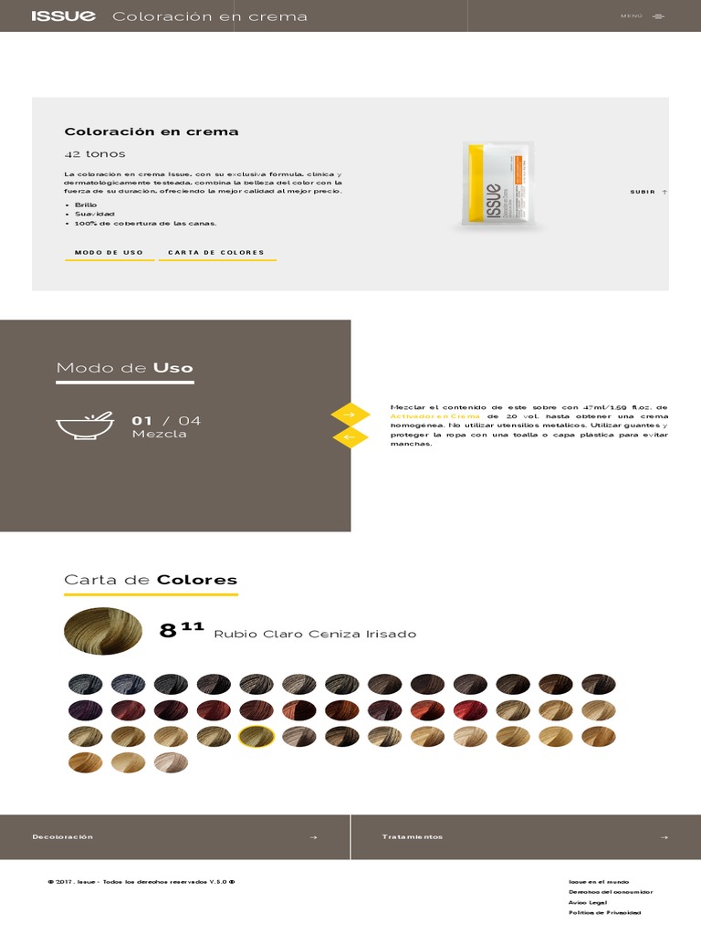 Issue - Coloración en Crema | PDF