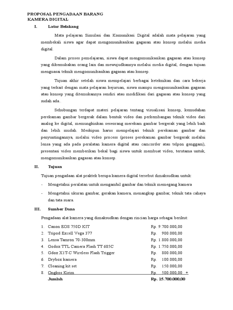 Contoh Proposal Pengadaan Alat Alat Pramuka Barisan Contoh