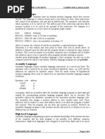 Machine Languages: Basic Computer Concepts Computer Languages