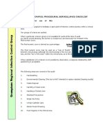 Infection Control Procedural Surveillance Checklist: Instructions For Use of This Checklist