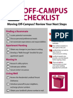 Off-Campus Check List For Rising Resimuters 2016