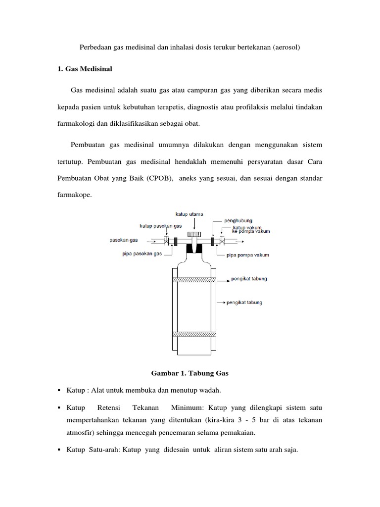 Soal Perbedaan Gas Medisinal Dan Inhalasi Dosis Terukur | PDF