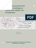 Georeferenciacion de Registros Biologicos y Gacetero de Localidades