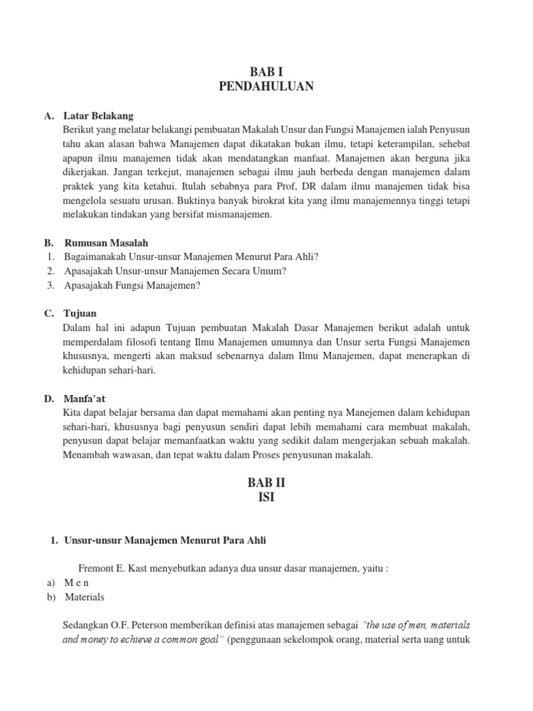 Makalah Manajemen 3 M