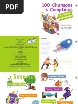 100 Chansons Et Comptines Pdf Chats Pedagogie