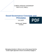 Good governance Concepts & Principles- K.D Maxwell 2014