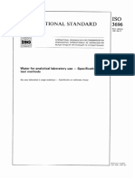 International Standard: Water For Analytical Laboratory Use - Specification and Test Methods