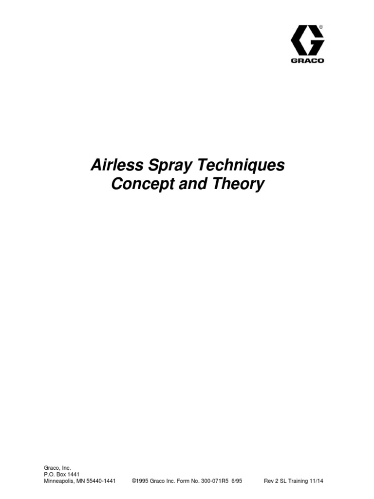 Airless Spray Techniques V2 Pdf Paint Mechanical Engineering
