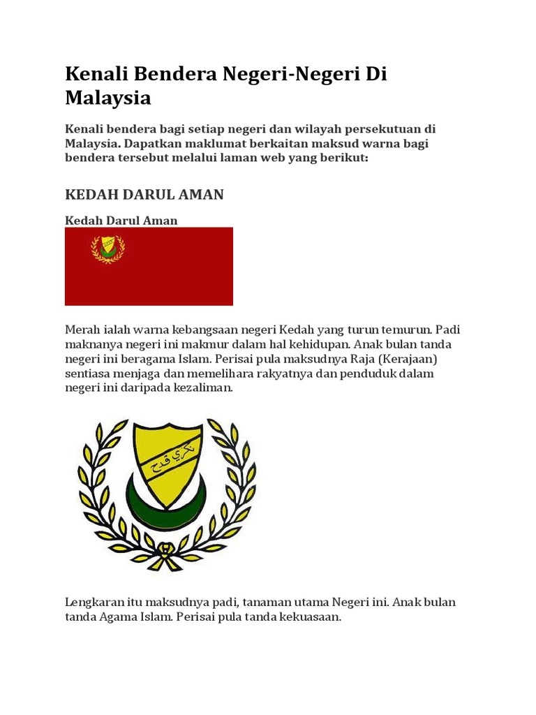 Bendera Negeri Kedah Hitam Putih