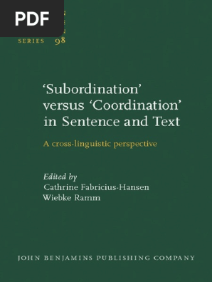 Hansen Ramm Subordinationpdf Clause Sentence
