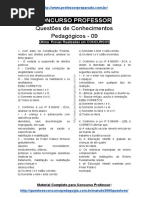 PROVA 9- Professor de Ensino Fundamental Series Iniciais