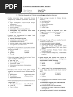 Ujian Blok Sejarah Wajib Sem. Ganjil X Ipa-Ips 2018