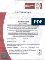 Certificado Iso 9001 - 2015 - Eurotubo Sac - Acred. Ukas