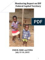 Protection Monitoring Report On Idp Sites in F CT