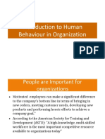 Introduction To Human Behaviour in Organization