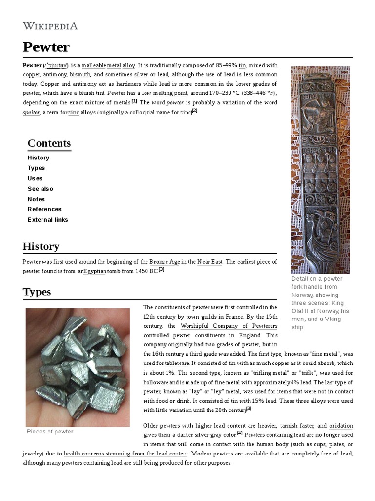 Pewter.pdf Materials Metals