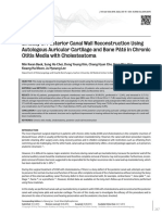 Efficacy of Posterior Canal Wall Reconstruction Using Autologous Auricular Cartilage and Bone Pâté in Chronic Otitis Media With Cholesteatoma