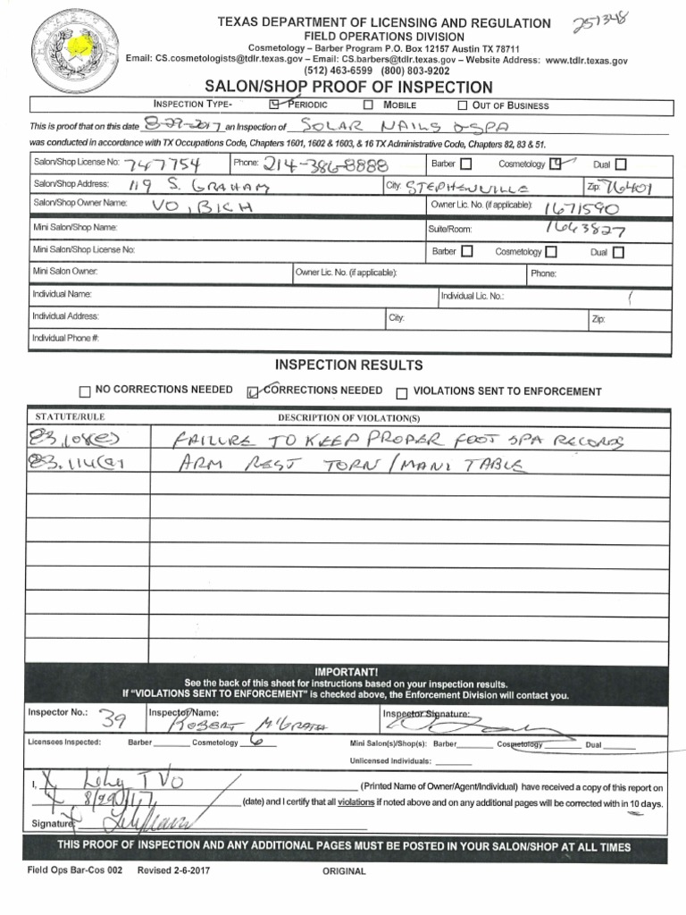 Tdlr Elevator Inspection Reports – PLNO