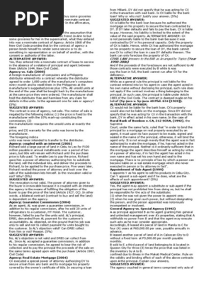Agency Bar Questions