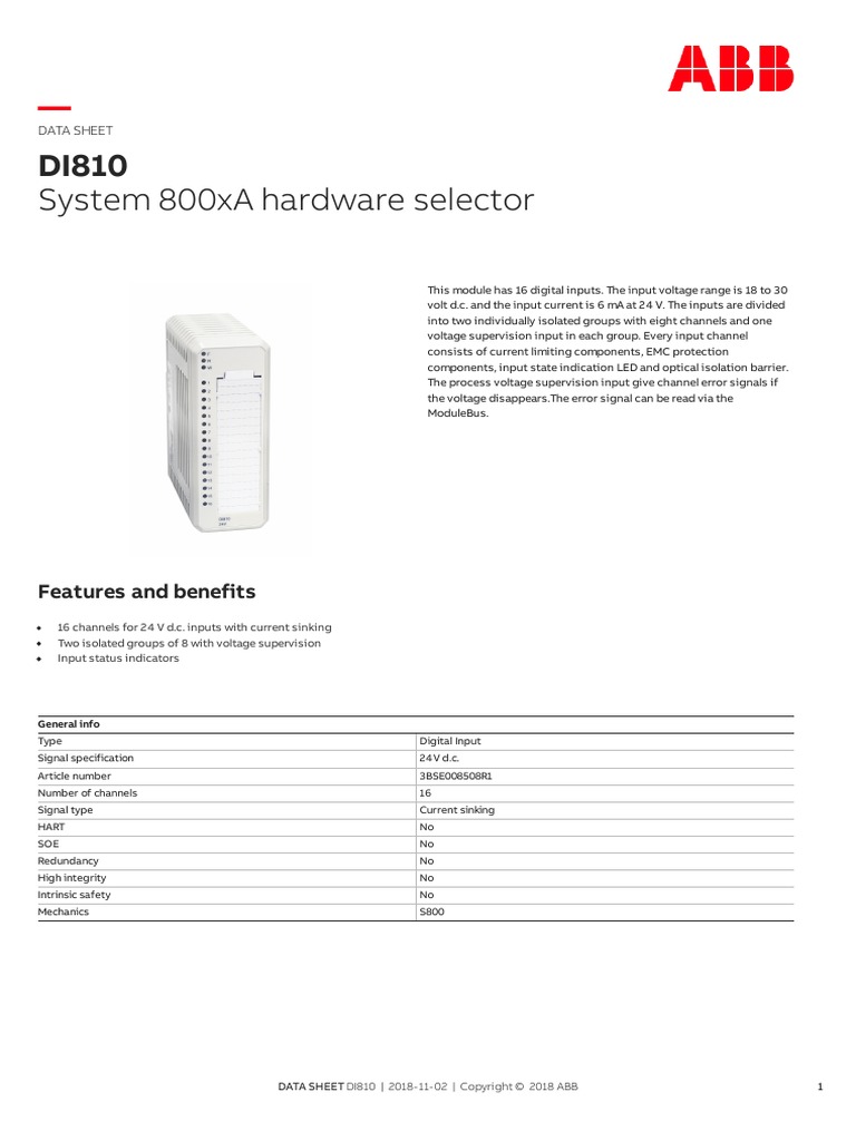 Product Di810 | PDF | Electrical Engineering | Manufactured Goods