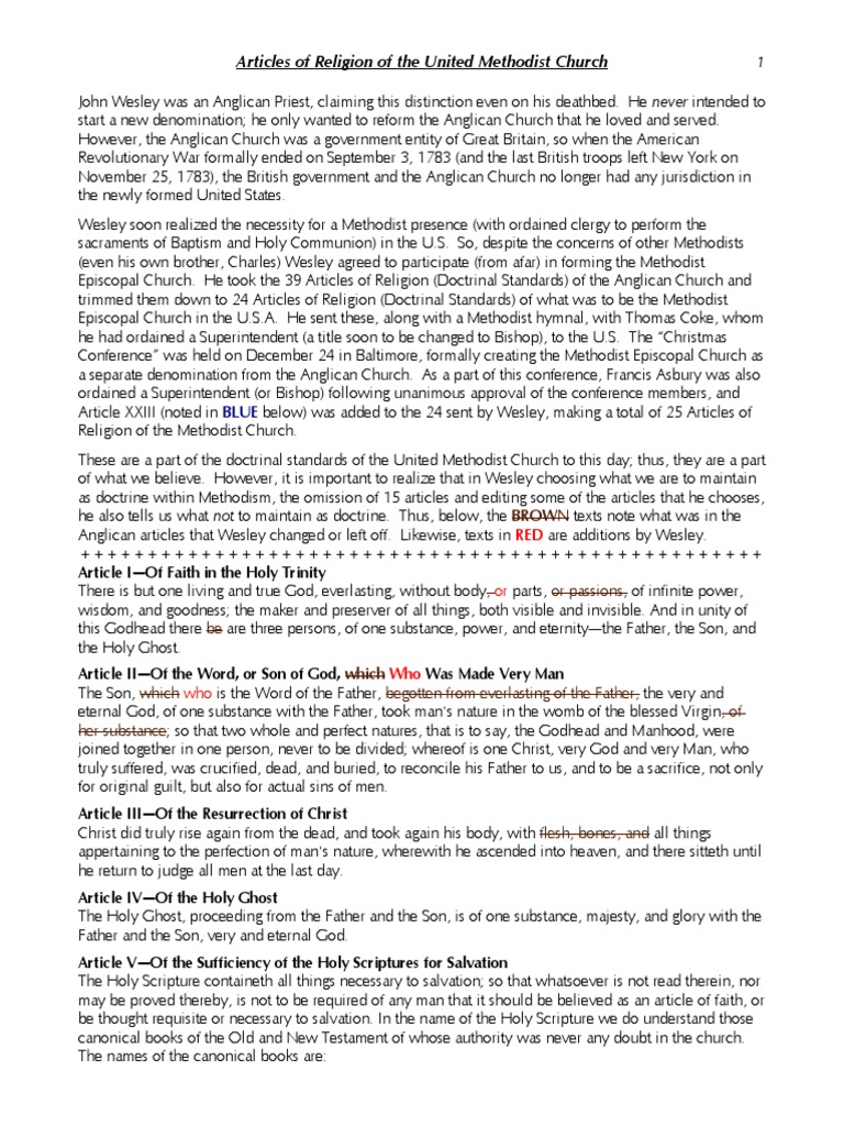 Articles of Religion | PDF | Sacraments | Abrahamic Religions