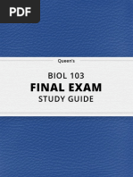 BIOL 103 - Final Exam Guide - Comprehensive Notes For The Exam (258 Pages Long!) - 2