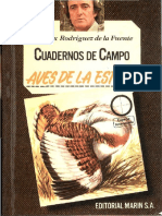 Cuadernos de Campo 12 F R de La Fuente Aves de La Estepa Marin 1978