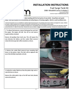 Fuel Surge Tank Installation Instructions for 2008+ Mitsubishi Lancer Evolution X