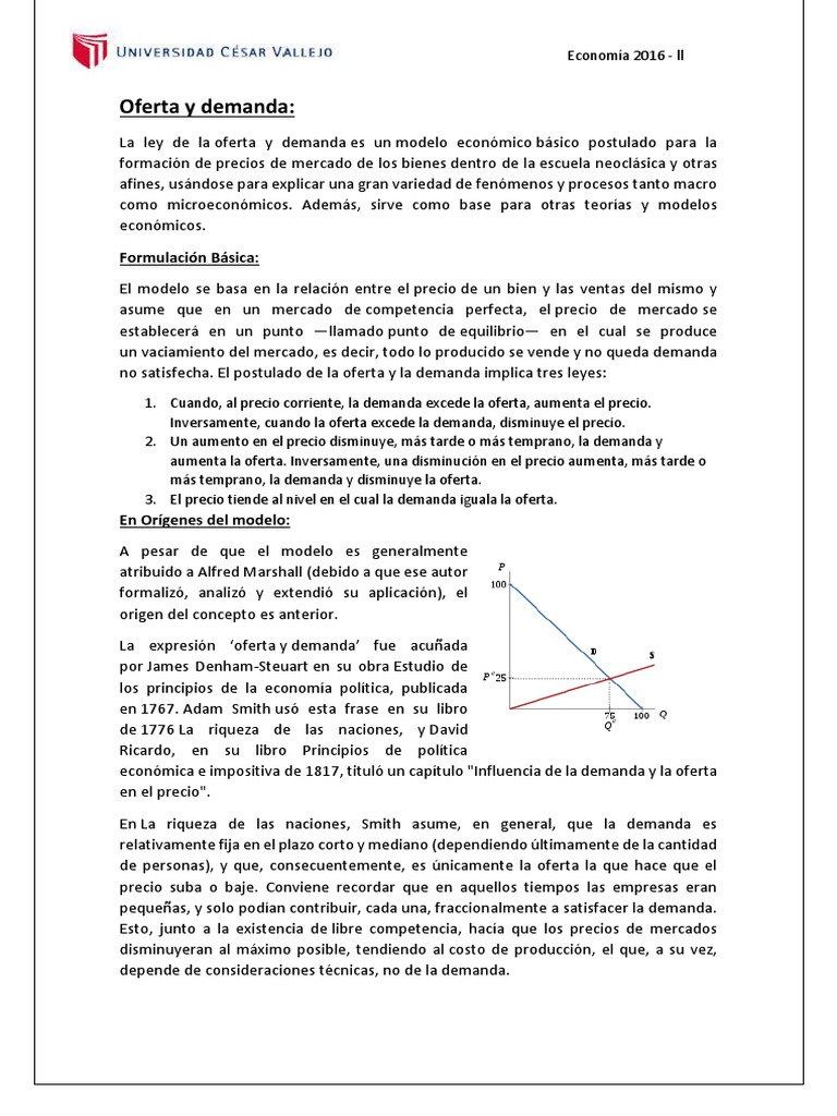 Orígenes de la Ley de Oferta y Demanda | PDF | Oferta y demanda ...