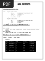 SQL Queries: 1.creating Two Tables With Data