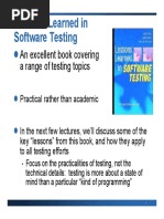 Lessons Learned in Software Testing: An Excellent Book Covering A Range of Testing Topics