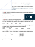 Física - Cinemática - Lista 5: exercícios resolvidos