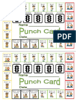 Daily Five 5 Centers Managed Independent Learing Punch Card