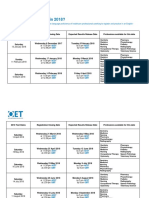 OET Confirmed 2018 Test Dates With Professions