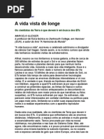 A vida vista de longe - Marcelo Gleiser - ciência - física - astrofísica