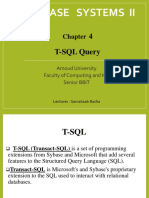 CH - 4 Database System II T-SQL Query
